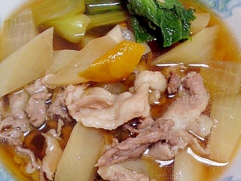 大根と豚肉の柚子煮